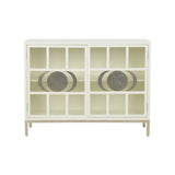 Ficino Bookshelf White/Cream, Gold 385928 Chelsea House