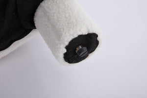 English Elm 063-Teddy Plush Teddy Fabric Armless Accent Chair with 13" Cushion, Wingback Comfort & Solid Wood Legs for Cozy Spaces White W527P308798