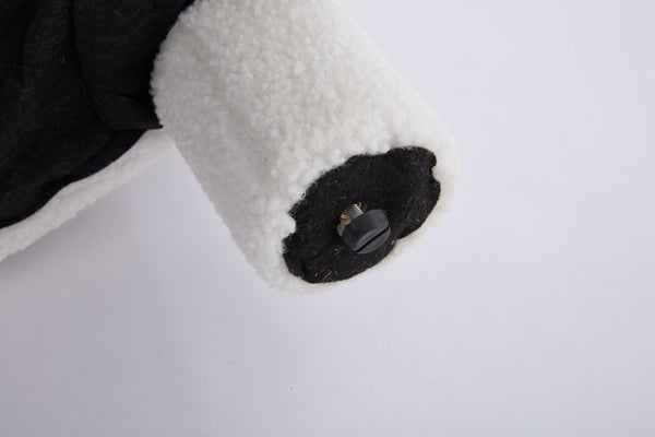 English Elm 063-Teddy Plush Teddy Fabric Armless Accent Chair with 13" Cushion, Wingback Comfort & Solid Wood Legs for Cozy Spaces White W527P308798