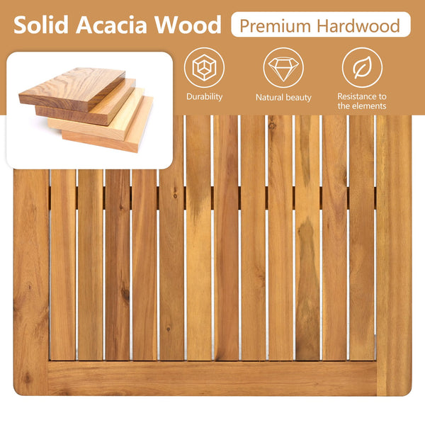 English Elm Christopher Knight Home® - Outdoor Acacia Wood & Rope 5-Piece Patio Sofa Set with Water-Repellent Cushions, Teak Beige - Durable Elegance N757S542305B