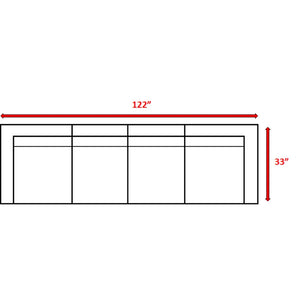 English Elm Fully Assembled 4-Piece Rattan Sectional Seating Set - Stylish, Comfortable, And Durable For Outdoors B120S00033