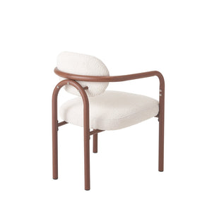 English Elm Indoor Beige Upholstered Dining Chairs Set of 2 with Woodgrain Metal Frame Walnut N772P390411W