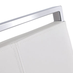 English Elm Table Modern Marble Pattern Dining Set - 71"X35.4" Glass Table With 6 Elegant White Pu Chairs W1151S02114-GIGA