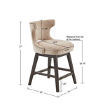 Madison Park Emmett Transitional 25.75" Swivel Counter Stool MP104-1105 Beige