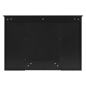 English Elm 3-in-1 Wall Mounted Bathroom Medicine Cabinet with Soft Close Mirror and Towel Bar Black N710P358613B