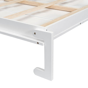 English Elm Queen Murphy Bed with Led Lighting Side Cabinets Shelving and Fold Down Desk Panel White N7090002226K-1