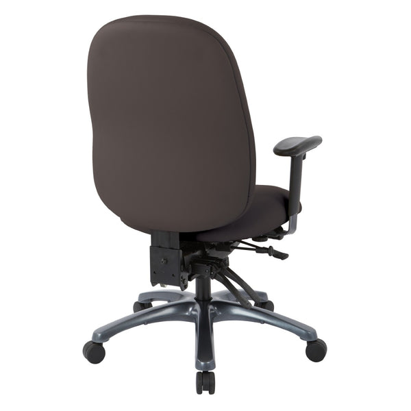 OSP Home Furnishings Multi-function Ergonomic High Back Office Chair with Lumbar Support and Titanium Base High Java 8511-R102