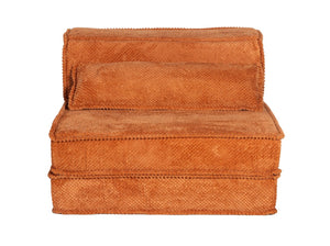 English Elm Compression Modular Sofa Bed - Cozy Orange Fleece, No Assembly, Versatile Design For Every Space! W3723P377145