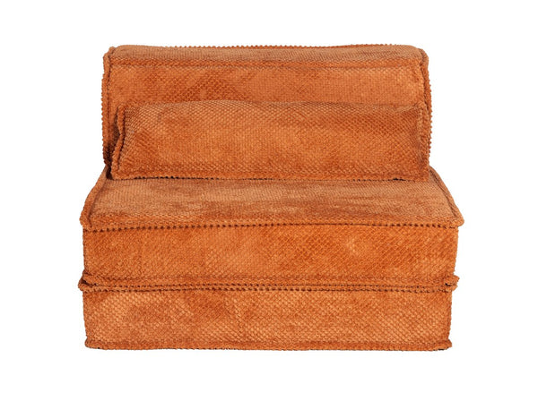 English Elm Compression Modular Sofa Bed - Cozy Orange Fleece, No Assembly, Versatile Design For Every Space! W3723P377145