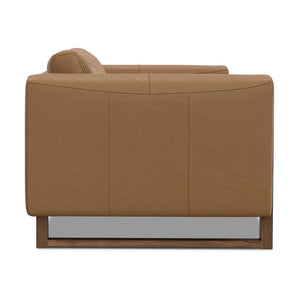 English Elm Richard 63-Inch Loveseat - Eco-Friendly Semi-Aniline Leather, Compact Comfort For Stylish Spaces B136P364298-GIGA