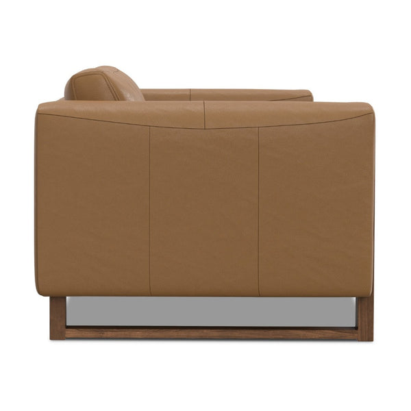 English Elm Richard 63-Inch Loveseat - Eco-Friendly Semi-Aniline Leather, Compact Comfort For Stylish Spaces B136P364298-GIGA