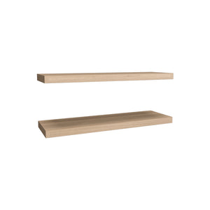 English Elm Floating Shelf Dallas Set of 2 Light Pine Beige Engineered Wood 31.9" x 10.6" Modern Space-Saver B092P238707