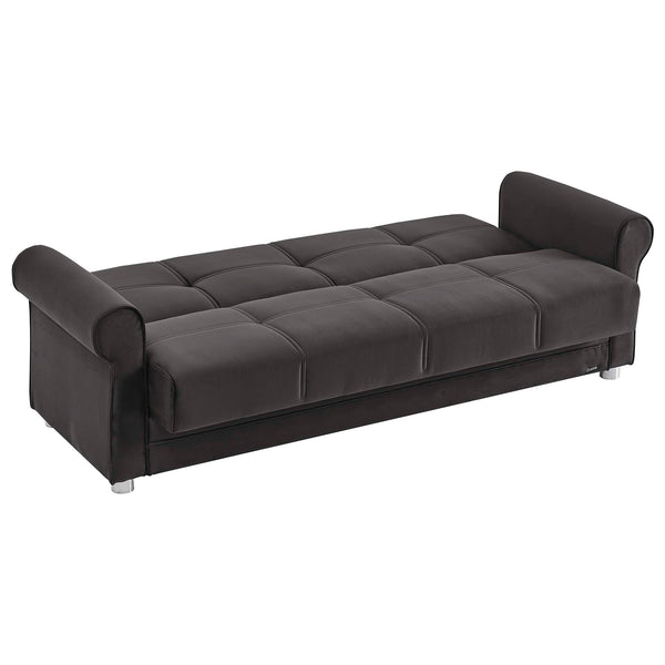 English Elm PrimeNest Liora Collection Upholstered Convertible Sofabed with Storage — Microfiber, Space-Saving Comfort Black B030P286489