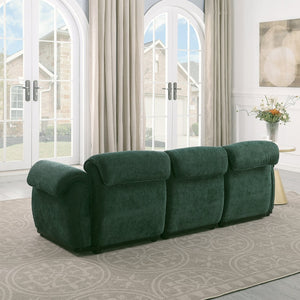 English Elm 102 Inch Linen Modular Sectional Sofa with Hidden Storage and Cloud Cushion Comfort Green W1099S00203