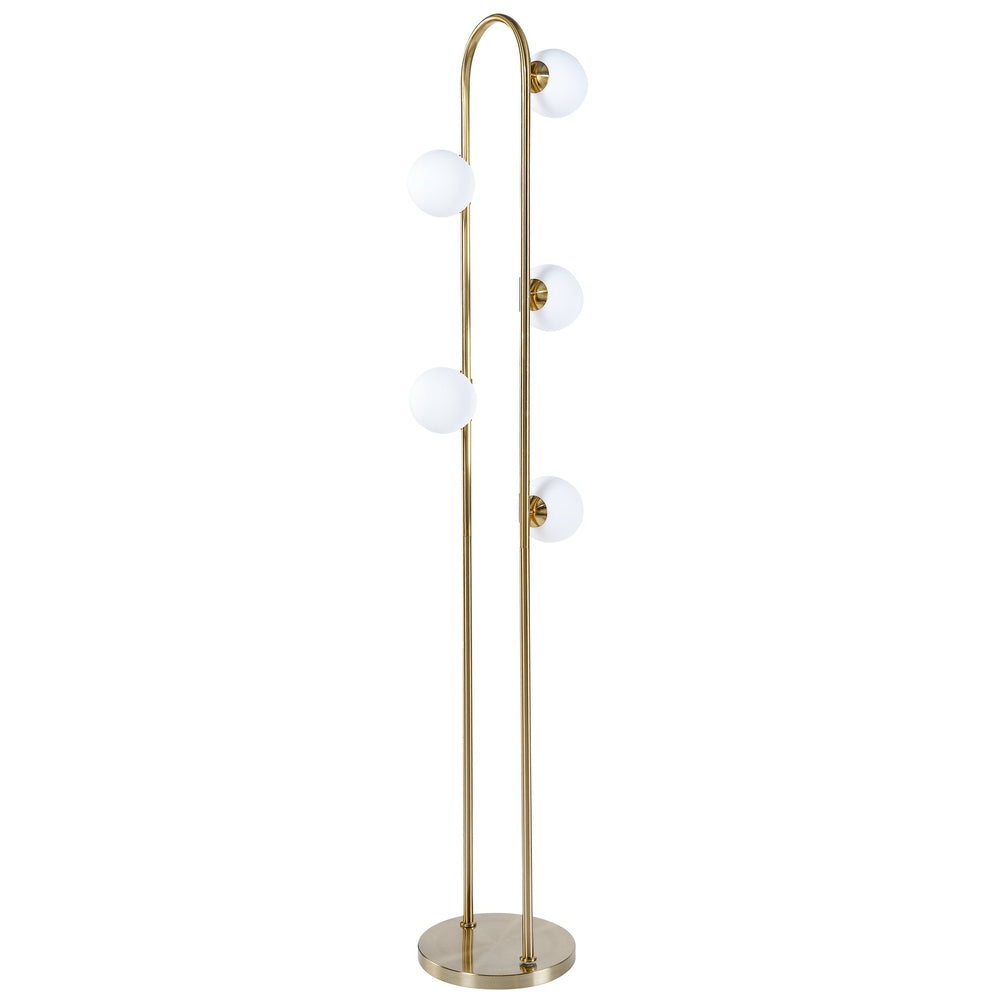 English Elm Ashcroft Furniture - Modern Floor Lamp - Artema Tall Corner Lamp With White Shade For Stylish Living Room & Office Lighting B183P315093