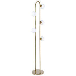 English Elm Ashcroft Furniture - Modern Floor Lamp - Artema Tall Corner Lamp With White Shade For Stylish Living Room & Office Lighting B183P315093