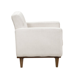 English Elm Contemporary Tufted Back Accent Chair with Reversible Removable Cushion, Solid Wood Legs, Cozy Upholstery Beige 36.5 L x 30.5 W x 20.5 H B011P379437