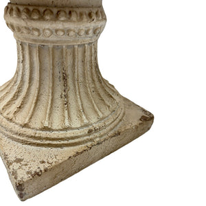 English Elm Mgo Outdoor Square Urn Planter Antique White Hand Painted Classical Patio Accent W5230P450591