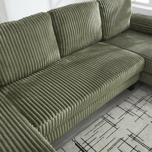 English Elm Modern U-Shaped 4-Seat Sofa With Double Chaise - Luxurious Velvet Couch For Stylish Living Spaces W2705S00016-GIGA