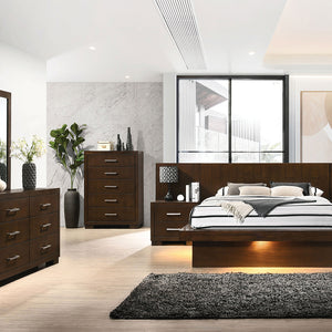 English Elm Polk Cappuccino 2-Drawer Nightstand with Slim Bar Pulls, Modern Wood Design for Tidy Bedside Storage B062P378451