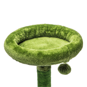 English Elm Large 7 Tier Plush Cat Tree with Dual Condos Hammock Sisal Posts for Multi Cat Homes Green W1578P447622