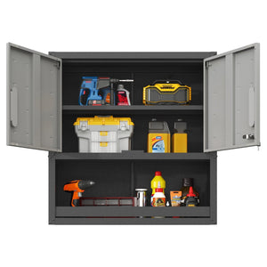 English Elm Heavy Duty Wall Mounted Steel Cabinet Locking Lift Door Garage Workshop Storage T2398P236505