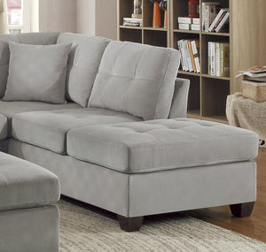 English Elm 2-piece Tufted Microfiber Sectional Reversible Chaise Pocket Coil Modern Living Room Taupe B011S01326