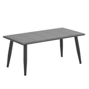 English Elm U_STYLE Heavy-Duty Outdoor Seating Set with Iron Table, Bench & Chairs — Patio, Lawn & Poolside Comfort Gray WY000439AAE