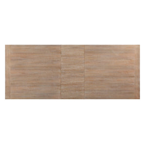 English Elm Light Oak Acacia Veneer Extendable Dining Table Seats 8 with Self Storing Leaf B011P284418