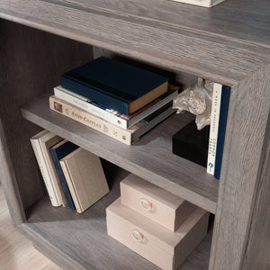 English Elm Bookcase, Engineered wood gray finish with adjustable shelf, compact durable storage for small spaces Medium grey B356P354441