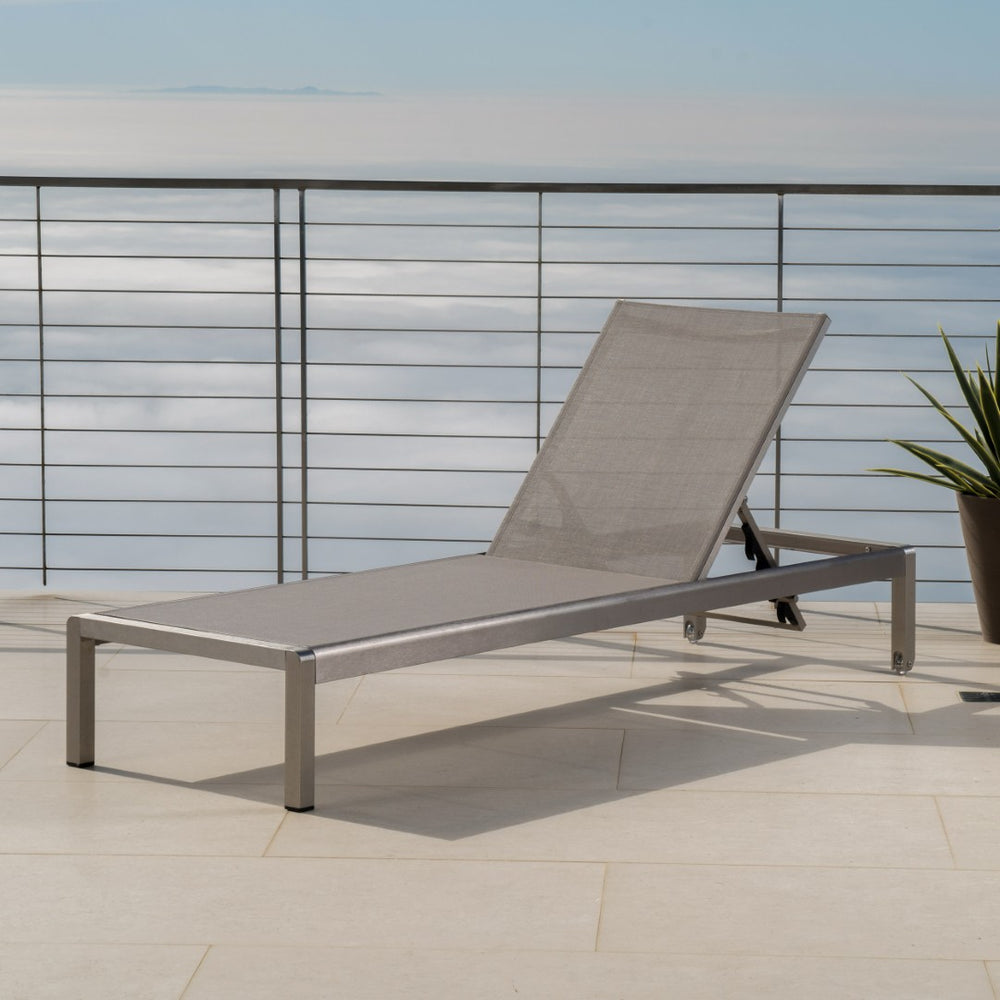English Elm Cape Coral Outdoor Aluminum Mesh Sling Chaise Lounge for Poolside Patio Decks 57592.00