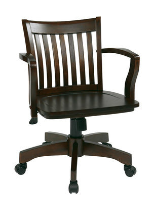 OSP Home Furnishings Deluxe Wood Banker's Chair Espresso Finish