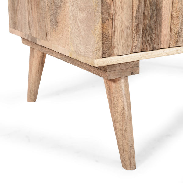 English Elm Christopher Knight Home® - Stylish Mango Wood 2-Drawer 2-Door Cabinet in Natural Finish — Solid Mango Wood, Rustic Modern Storage N780P234027N