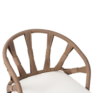 English Elm U_Style Modern Outdoor Dining Set with PE Rattan Chairs & Durable Plastic Wood Table, Sturdy Brown WY000438AAE