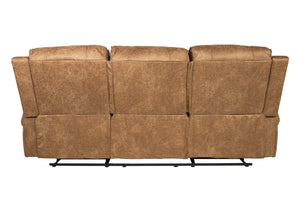 English Elm Recliner Loveseat Manual Motion Two-Seater with Horizontal & Vertical Tufting, Tight Square Arms, Side Handle Recline Comfort Chestnut 80 L x 30 W x 26 H B089P240530