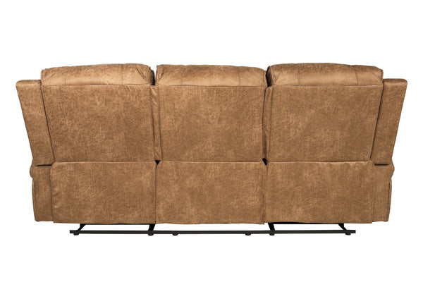 English Elm Recliner Loveseat Manual Motion Two-Seater with Horizontal & Vertical Tufting, Tight Square Arms, Side Handle Recline Comfort Chestnut 80 L x 30 W x 26 H B089P240530