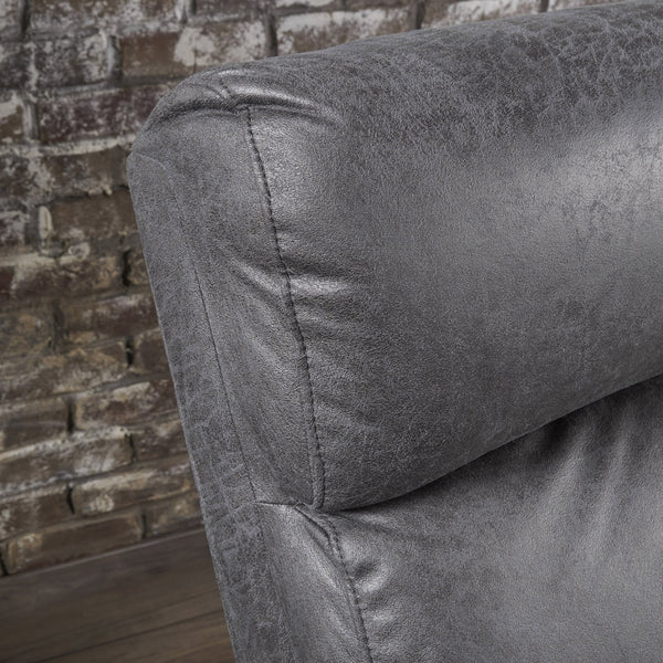 English Elm Christopher Knight Home® - Reclining Loveseat with Push-Back Recline, Plush Tufted Fabric Sofa, Compact Wall-Hugger Design Slate 61372.00MF