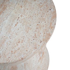 English Elm Christopher Knight Home® - Outdoor/Indoor Lightweight Concrete Side Table - Elegant Travertine Finish For Versatile Use N773P253806Z