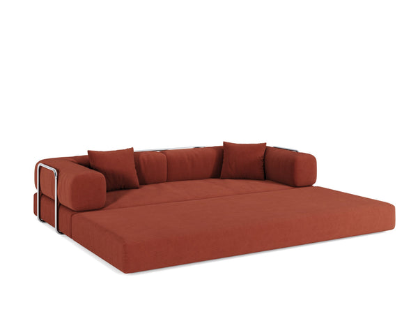 English Elm 78.8Inch Modular Sectional Sofa Bed - Convertible Orange Sofa For Small Spaces, Easy Care & Custom Layouts W3147P278113
