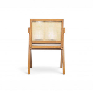 English Elm Christopher Knight Home® - Chandigarh Arm Dining Chairs Set Of 2 - Stylish Cane Upholstered Kitchen Chairs With Comfort & Charm N768P241396N