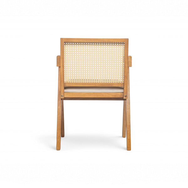 English Elm Christopher Knight Home® - Chandigarh Arm Dining Chairs Set Of 2 - Stylish Cane Upholstered Kitchen Chairs With Comfort & Charm N768P241396N