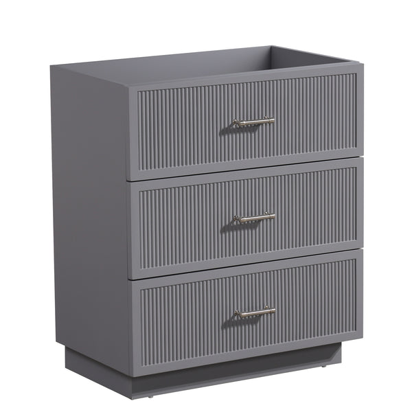 English Elm HK2305-30-WH 24" Floating Bathroom Vanity with Wall-Mount Design, Space-Saving Modern Sink Cabinet Grey W1550P168214