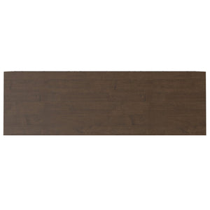 English Elm Banting Solid Wood Sideboard with Metal Frame Walnut Stain Three Door Dining Storage B136P439012