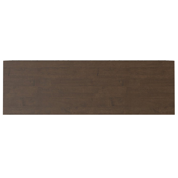 English Elm Banting Solid Wood Sideboard with Metal Frame Walnut Stain Three Door Dining Storage B136P439012