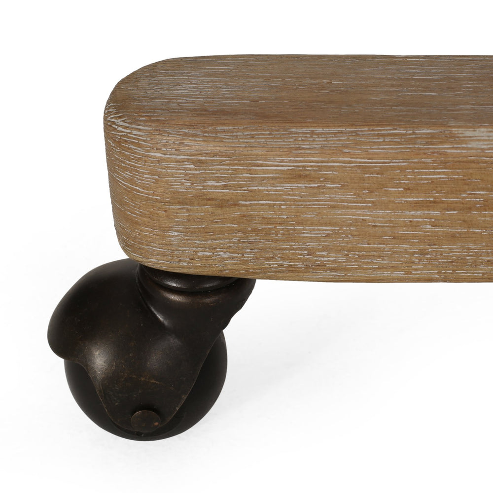 English Elm Christopher Knight Home® - SWIVEL&LIFT Modern Rollback Office Chair with Vertical Channel Stitching, Rubberwood Frame & Casters Natural 71885.00COGNNTL