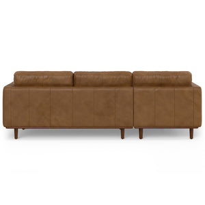 English Elm Morrison Left Sectional Sofa - Mid-Century Modern Comfort In Genuine Leather For Stylish Living Spaces B136P199278