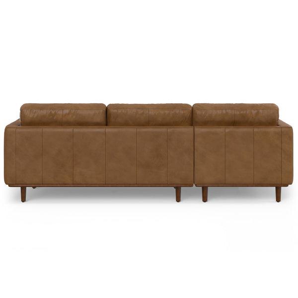 English Elm Morrison Left Sectional Sofa - Mid-Century Modern Comfort In Genuine Leather For Stylish Living Spaces B136P199278