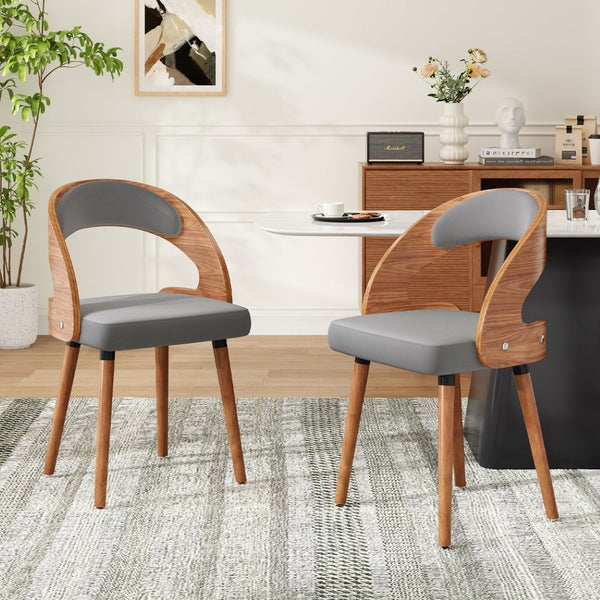 English Elm Swivel Counter Stools Set of 2 Rattan Back Pu Seat Mid Century Wood Frame Kitchen Dark Gray T3623P433533