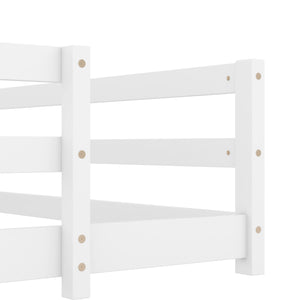 English Elm Full Full Size Montessori Floor Bed in Natural Pine for Kids — Low-Profile, Sturdy, Easy Assembly, Safe Design White W1820P331921