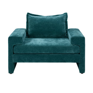 English Elm Christopher Knight Home® - Chenille Oversized Armchair with Thick Cushion and Wide Armrests, Ergonomic Back for Cozy Living Spaces Green N763P314419F
